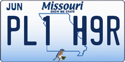 MO license plate PL1H9R
