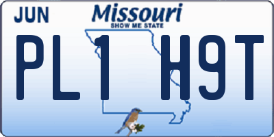 MO license plate PL1H9T