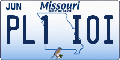 MO license plate PL1I0I