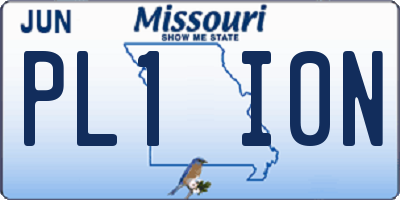 MO license plate PL1I0N