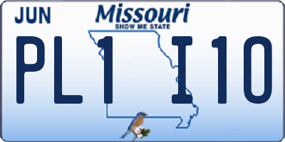 MO license plate PL1I1O