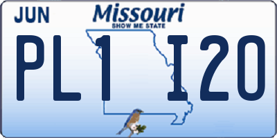 MO license plate PL1I2O