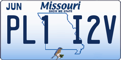 MO license plate PL1I2V
