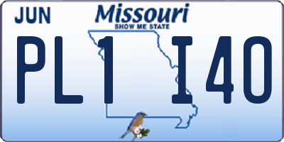 MO license plate PL1I4O