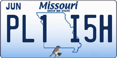 MO license plate PL1I5H