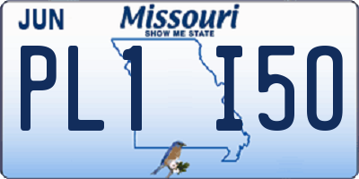 MO license plate PL1I5O