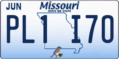 MO license plate PL1I7O