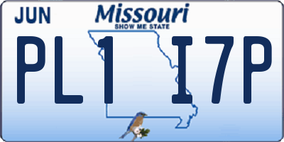 MO license plate PL1I7P