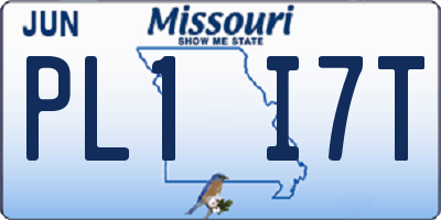 MO license plate PL1I7T
