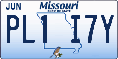 MO license plate PL1I7Y