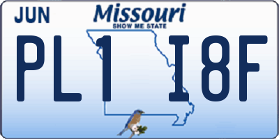 MO license plate PL1I8F