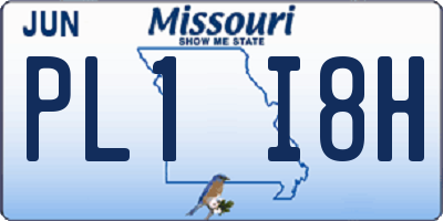 MO license plate PL1I8H