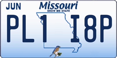 MO license plate PL1I8P