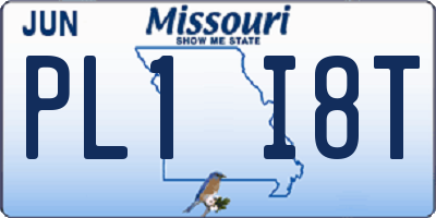 MO license plate PL1I8T