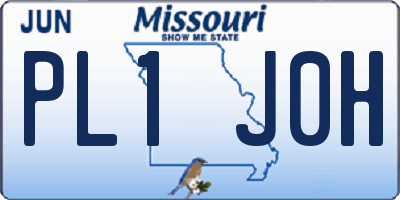 MO license plate PL1J0H