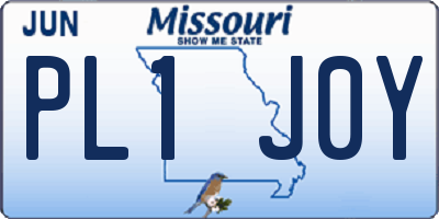 MO license plate PL1J0Y