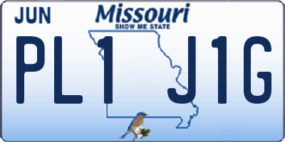 MO license plate PL1J1G