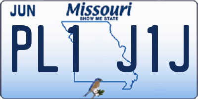 MO license plate PL1J1J