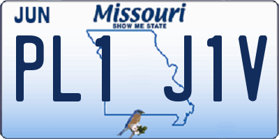 MO license plate PL1J1V