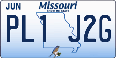 MO license plate PL1J2G
