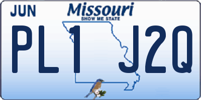 MO license plate PL1J2Q