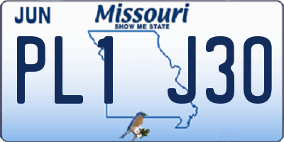 MO license plate PL1J3O