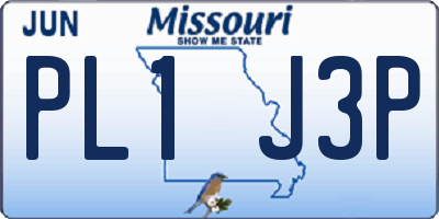 MO license plate PL1J3P