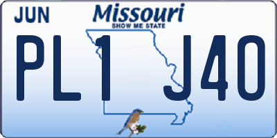 MO license plate PL1J4O