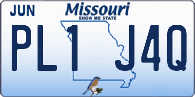 MO license plate PL1J4Q