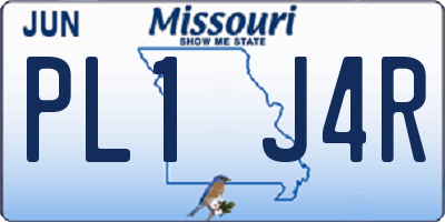 MO license plate PL1J4R