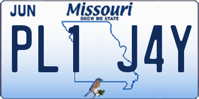 MO license plate PL1J4Y