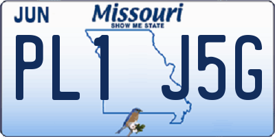 MO license plate PL1J5G