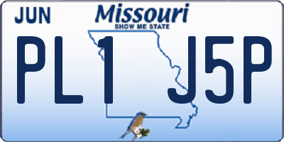 MO license plate PL1J5P