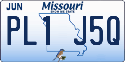 MO license plate PL1J5Q