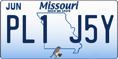 MO license plate PL1J5Y