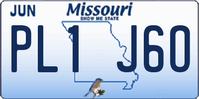 MO license plate PL1J6O
