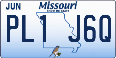 MO license plate PL1J6Q