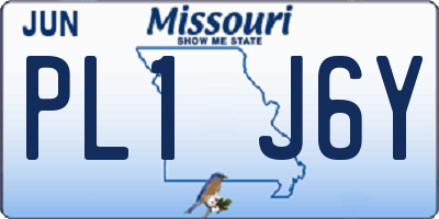 MO license plate PL1J6Y