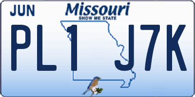MO license plate PL1J7K