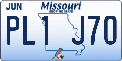 MO license plate PL1J7O