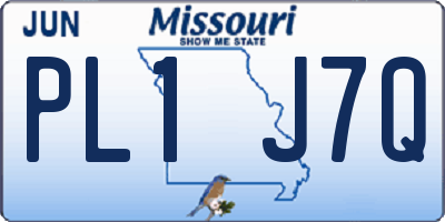 MO license plate PL1J7Q