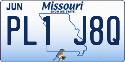 MO license plate PL1J8Q
