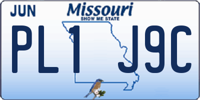 MO license plate PL1J9C