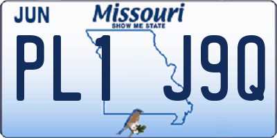 MO license plate PL1J9Q