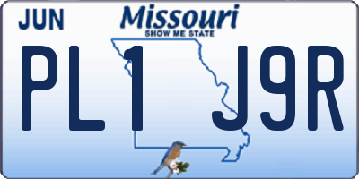 MO license plate PL1J9R