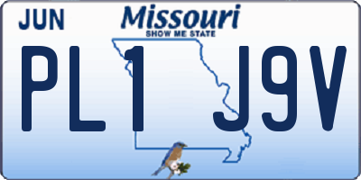 MO license plate PL1J9V