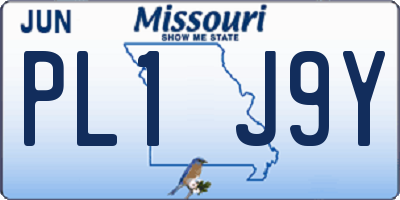 MO license plate PL1J9Y