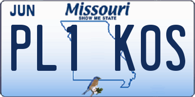 MO license plate PL1K0S