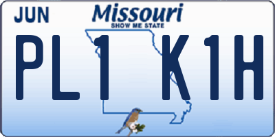 MO license plate PL1K1H