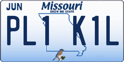 MO license plate PL1K1L